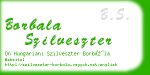 borbala szilveszter business card